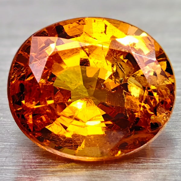 Natural Orange Spessartine Garnet 1.12 Ct. Oval Shape 6.4 x 5.4 Mm Gemstone From Tanzania: Product ID: 102903756 Product Name: Natural Weight: 1.12 CT. Size: 6.4 x 5.4 x 3.4 MM. Shape: Oval Color: Orange Clarity:SI Luster: Good Gems Origin: Tanzania Treatment: Unheated Crystal Structure: Ha
