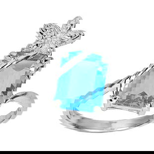 Natural Swiss Blue Topaz 925 Sterling Silver Ring Jewelry 3.63 G. Size 7: Product ID: 281110186 Product Name: Sterling Silver Ring Product Type: 925 Sterling Silver Fine Jewelry Jewelry Weight: 3.63 Grams. Ring Size: 7 Resizable(Fee) Gemstones Color: Blue Metal: Solid Silve