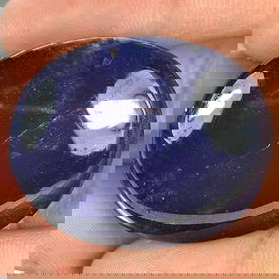 Natural Blue Sapphire 151.30 Ct Oval Cabochon Shape 35 x 28 Mm Gemstone From Madagascar: Product ID: 806090053 Product Name: Natural Blue Sapphire Weight: 151.30 CT. Size: 35 x 28 x 15.5 MM. Shape: Oval Cabochon Color: Blue Clarity:Opaque Luster: Good Gems Origin: Madagascar Treatment: He