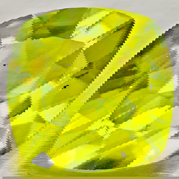 Natural Green Peridot 1.35 Ct. Cushion Shape 7.1 Mm Gemstone From Pakistan (1 of 3)