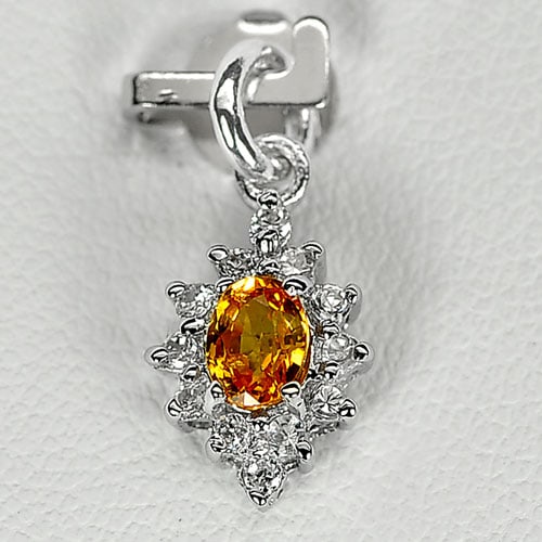 Natural Yellow Songea Sapphire 925 Sterling Silver Pendant Jewelry 0.73 G.: Product ID: 202100493 Product Name: Sterling Silver Pendant Product Type: 925 Sterling Silver Fine Jewelry Jewelry Weight: 0.73 Grams. Gemstones Color: Yellow Metal: Solid Silver 92.5%. Gemstone Detai