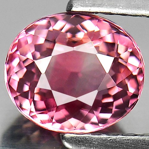 Natural Greenish Pink Tourmaline 1.37 Ct. Clean Oval Shape 7 x 6.2 Mm. Gemstone From Nigeria (1 of 3)