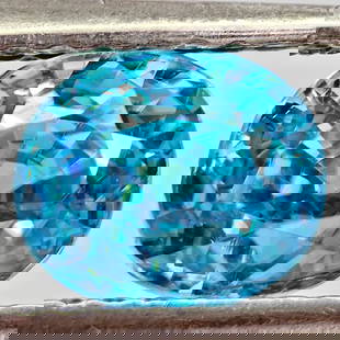 Natural Blue Zircon 2.01 Ct. Oval Shape 6.4 x 5.5 Mm Gemstone From Cambodia: Product ID: 807743021 Product Name: Natural Zircon Weight: 2.01 CT. Size: 6.4 x 5.5 x 5.3 MM. Shape: Oval Color: Blue Clarity:VSI - SI1 Luster: Good Gems Origin: Cambodia Treatment: Heated Crystal Str