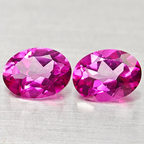 Natural Pink Topaz 2.37 Ct. 2 Pcs Clean Oval Shape 8.1 x 6.1 Mm Gemstone From Brazil: Product ID: 807168226 Product Name: Natural Topaz Weight: 2.37 CT. Size: 8.1 x 6.1 x 4.1 MM. Shape: Oval Shape Color: Pink Clarity:IF Luster: Very Good Gems Origin: Brazil Treatment: Treated Crystal S