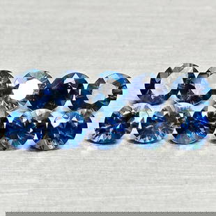 Natural Blue Sapphire 1.10 Ct. 10 Pcs Round Diamond Cut 3 Mm Gemstones From Madagascar: Product ID: 806162606 Product Name: Natural Blue Sapphire Weight: 1.10 CT. Size: 3 x 3 x 1.8 MM. Shape: Round Diamond Cut Color: Blue Clarity:VVS Luster: Good Gems Origin: Madagascar Treatment: Heated