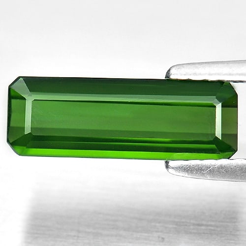 Natural Green Tourmaline 1.67 Ct. VVS Octagon Shape 13 x 4.6 Mm. Gemstone From Nigeria (1 of 3)