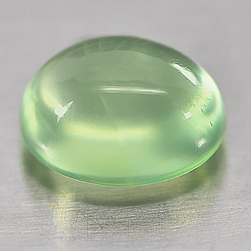 Natural Green Prehnite 2.40 Ct. Oval Cabochon Shape 8.8 x 7.2 Mm. Gemstone Unheated From Australia: Product ID: 818802291 Product Name: Natural Prehnite Weight: 2.40 CT. Size: 8.8 x 7.2 x 4.9 MM. Shape: Oval Cabochon Color: Green Clarity:Semi - Transparent Luster: Good Gems Origin: Australia Treatme