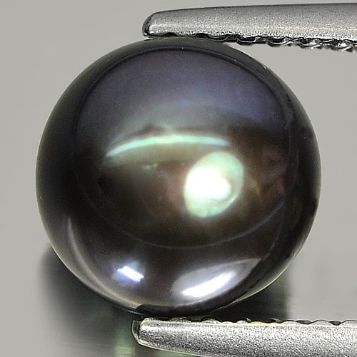 Natural Black Purple Pearl Drilled 3.24ct. Size 7.7mm. Beautiful Color (1 of 3)