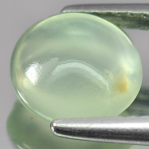 Natural Green Prehnite 1.95 Ct. Oval Cabochon Shape 8.3 x 7.9 Mm Gemstone From Australia: Product ID: 818801904 Product Name: Natural Prehnite Weight: 1.95 CT. Size: 8.3 x 7.9 x 4.2 MM. Shape: Oval Cabochon Color: Green Clarity:Semi - Transparent Luster: Good Gems Origin: Australia Treatme