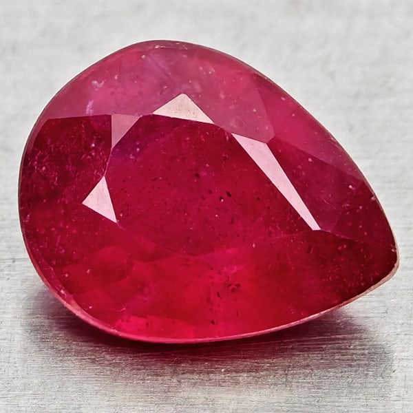 Natural Natural Purplish Red Ruby 2.07 Ct. Pear Shape 8.8 x 7 Mm Gemstone From Madagascar (1 of 3)
