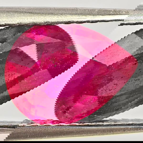 Natural Purplish Red Ruby 2.30 Ct. Pear Shape 9.1 x 7.2 Mm Gemstone From Madagascar (1 of 3)