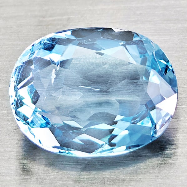 Natural Light Blue Aquamarine 1.45 Ct. Oval Shape 8.7 x 6.7 Mm Gemstone From Brazil (1 of 3)