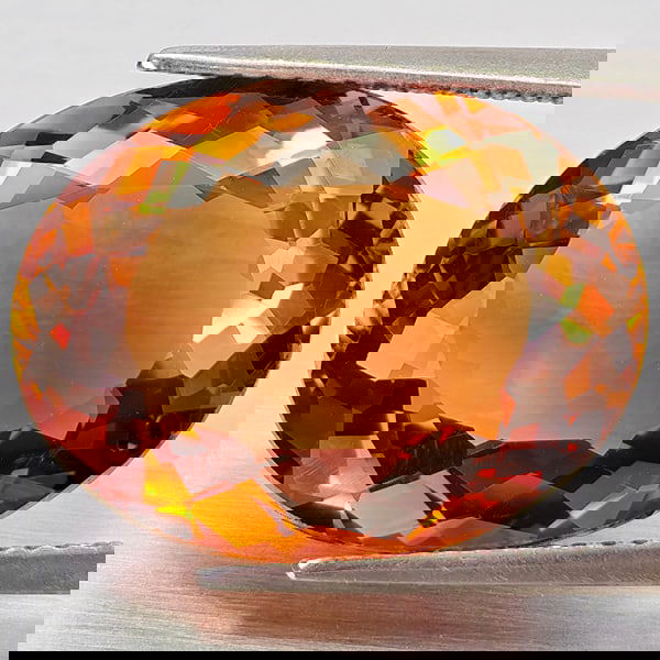 Natural Imperial Topaz 14.92 Ct. Oval Shape 18.2 x 14.7 Mm Gemstone From Brazil (1 of 3)