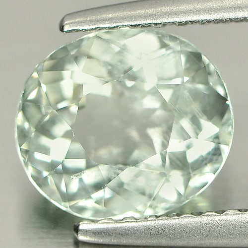 Natural Light Blue Aquamarine 1.68 Ct. Oval Shape 8.2 x 7.2 Mm. Gemstone From Brazil (1 of 3)