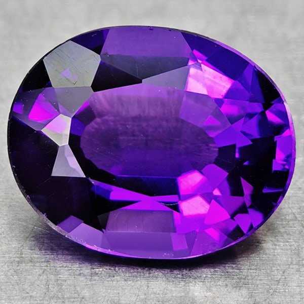 Natural Purple Amethyst 2.27 Ct. Clean Oval Shape 9.9 x 8 Mm Gemstone from Brazil: Product ID: 800325315 Product Name: Natural Amethyst Weight: 2.27 CT. Size: 9.9 x 8 x 5.1 MM. Shape: Oval / Mixed Color: Purple Clarity:IF Luster: Very Good Gems Origin: Brazil Treatment: Unheated Cry