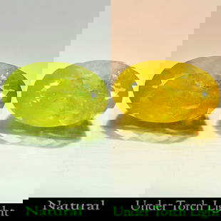 Natural Green Titanium Sphene Red Spark 7.39 Ct. Oval Shape 14.6 x 9.1 Mm. Gemstone From Madagascar: Product ID: 806504604 Product Name: Natural Sphene Weight: 7.39 CT. Size: 14.6 x 9.1 x 7.1 MM. Shape: Oval Color: Intense Green With Red Spark Clarity:VSI - SI Luster: Adamantine Gems Origin: Madagasc