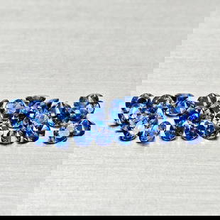 Natural Blue Sapphire 1.13 Ct. 30 Pcs Round Diamond Cut 1.9 Mm Gemstones From Madagascar: Product ID: 806012167 Product Name: Natural Blue Sapphire Weight: 1.13 CT. Size: 1.9 x 1.9 x 1.2 MM. Shape: Round Diamond Cut Color: Blue Clarity:VSI Luster: Good Gems Origin: Madagascar Treatment: He