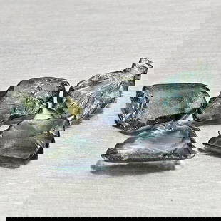 Natural Unheated Greenish Blue Sapphire 2.70 Ct. 5 Pcs Rough Shape Gemstones from Madagascar: Product ID: 806162532 Product Name: Natural Green Sapphire Weight: 2.70 CT. Size: 5.9 x 4.7 x 1.8 to 7.1 x 4.7 x 1.8 MM. Shape: Rough Mixed Shape Color: Greenish Blue Clarity:VSI Luster: Good Gems Ori