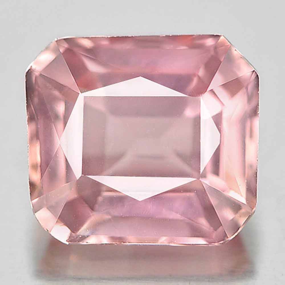 Natural Orangish Pink Tourmaline 1.37 Ct. Octagon Shape 7 x 6.4 Mm. Unheated Gemstone From Nigeria (1 of 3)