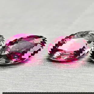 Natural Purplish Pink Rhodolite Garnet 1.85 Ct. 2 Pcs Oval Shape 7 x 5.1 Mm Gemstones From: Product ID: 802936424 Product Name: Natural Rhodolite Weight: 1.85 CT. Size: 7 x 5.1 x 3.1 MM. Shape: Oval Color: Purplish Pink Clarity:VSI Luster: Very Good Gems Origin: Madagascar Treatment: Unheate