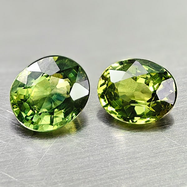 Natural Green Sapphire 1.36 Ct. 2 Pcs. Oval Shape 5.7 x 4.9 Mm Gemstones From Thailand: Product ID: 806161897 Product Name: Natural Green Sapphire Weight: 1.36 CT. Size: 5.7 x 4.9 x 3.2 MM. Shape: Oval Color: Green Clarity:VSI Luster: Very Good Gems Origin: Thailand Treatment: Heated Cry