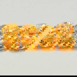 Natural Orange Spessartine Garnet 2.57 Ct. Oval Shape 8 Pcs. 3.9 x 3.1 Mm. Unheated Gemstone From: Product ID: 802935210 Product Name: Natural Spessartine Weight: 2.57 CT. Size: 3.9 x 3.1 x 2.2 MM. Shape: Oval Color: Orange Clarity:VSI Luster: Very Good Gems Origin: Namibia Treatment: Unheated Crys