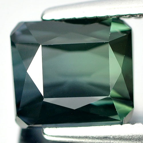Natural Bluish Green Tourmaline 1.81 Ct. VVS Octagon Shape 6.7 x 5.9 Mm. Unheated Gemstone From (1 of 3)