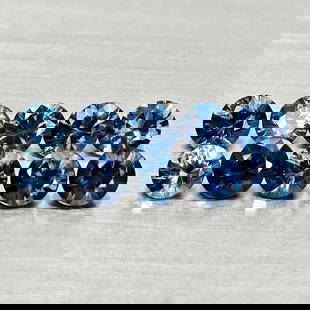Natural Blue Sapphire 1.28 Ct. 10 Pcs Round Diamond Cut 3 Mm Gemstones From Madagascar: Product ID: 806162599 Product Name: Natural Blue Sapphire Weight: 1.28 CT. Size: 3 x 3 x 1.9 MM. Shape: Round Diamond Cut Color: Blue Clarity:VVS Luster: Good Gems Origin: Madagascar Treatment: Heated