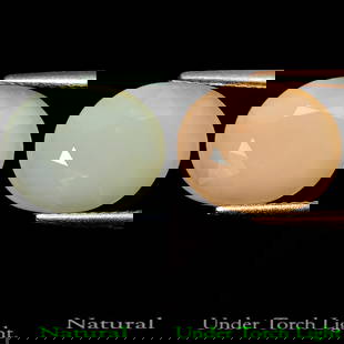 Natural Multi Color Opal 4.68 Ct. Oval Shape 13.2 x 10.6 Mm Gemstone From Ethiopia: Product ID: 818710538 Product Name: Natural Opal Weight: 4.68 CT. Size: 13.2 x 10.6 x 8 MM. Shape: Oval Color: Multi Color Clarity:Semi - Transparent Luster: Good Gems Origin: Ethiopia Treatment: Unhe