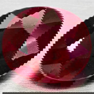 Natural Red Ruby 11.10 Ct. Oval Shape 13.6 x 10.6 Mm Gemstone From Madagascar: Product ID: 805935459 Product Name: Natural Ruby Weight: 11.10 CT. Size: 13.6 x 10.6 x 7.9 MM. Shape: Oval Color: Red Clarity:VSI Luster: Good Gems Origin: Madagascar Treatment: Heated (Lead-glass fil