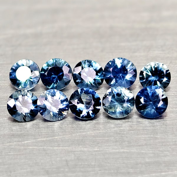 Natural Fancy Color Sapphire 0.68 Ct. 10 Pcs Round Diamand Cut 2.6 Mm Gemstones From Tanzania: Product ID: 806162290 Product Name: Natural Green Sapphire Weight: 0.68 CT. Size: 2.6 x 2.6 x 1.7 MM. Shape: Round Diamond Cut Color: Fancy Color Clarity:VSI Luster: Very Good Gems Origin: Tanzania Tr