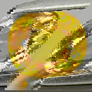 Natural Yellow Sapphire 1.47 Ct. Oval Shape 6.9 x 6 Mm. Gemstone From Thailand: Product ID: 806153015 Product Name: Natural Yellow Sapphire Weight: 1.47 CT. Size: 6.9 x 6 x 3.8 MM. Shape: Oval Color: Yellow Clarity:VSI Luster: Very Good Gems Origin: Thailand Treatment: Heated Cry