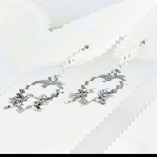 925 Sterling Silver Earrings Jewelry Oxidize Dangle 2.49 Grams Birds in Heart Design: Product ID: 280320029 Product Type: 925 Sterling Silver Fine Jewelry Jewelry Weight: 2.49 Grams. Gemstones Color: White Metal: Solid Silver 92.5%. Gemstone Detail: Average Range 2.49 - 2.55 Grams Per