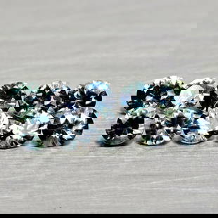 Natural Greenish Blue Sapphire 0.74 Ct. 10 Pcs Round Diamand Cut 2.7 Mm Gemstones From Tanzania: Product ID: 806162201 Product Name: Natural Green Sapphire Weight: 0.74 CT. Size: 2.7 x 2.7 x 1.6 MM. Shape: Round Diamond Cut Color: Fancy Color Clarity:VSI Luster: Very Good Gems Origin: Tanzania Tr