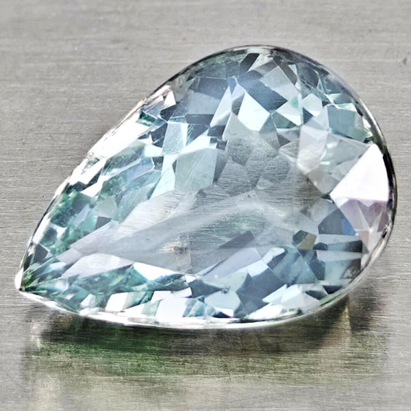 Natural Light Blue Aquamarine 1.46 Ct. Pear Shape 9.1 x 6.5 Mm Gemstone From Brazil: Product ID: 800812096 Product Name: Natural Aquamarine Weight: 1.46 CT. Size: 9.1 x 6.5 x 4.7 MM. Shape: Pear Shape Color: Light Blue Clarity:VSI - SI1 Luster: Good Gems Origin: Brazil Treatment: Unhe