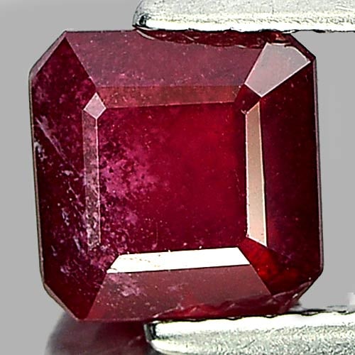 Natural Red Ruby 2.10 Ct. Octagon Shape 7 x 6.9 Mm. Gemstone From Madagascar (1 of 3)
