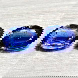Natural Blue Kyanite 1.80 Ct. 2 Pcs Oval Shape 7.1 x 5.1 Mm Gemstones From Sri - Lanka: Product ID: 804204802 Product Name: Natural Kyanite Weight: 1.80 CT. Size: 7.1 x 5.1 x 2.7 MM. Shape: Oval Color: Blue Clarity:SI1 Luster: Good Gems Origin: Sri - Lanka Treatment: Unheated Crystal Str