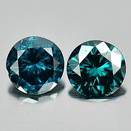 Natural Blue Diamond 0.17 Ct. 2 Pcs Round Brilliant Cut 2.7 Mm From Belgium: Product ID: 802103083 Product Name: Natural Enhanced Diamond Weight: 0.17 CT. Size: 2.7 x 2.7 x 1.7 MM. Shape: Round Brilliant Cut Color: Blue Clarity:VSI Luster: Scintillating Gems Origin: Belgium Tr