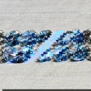 Natural Blue Sapphire 0.90 Ct. 10 Pcs Round Diamond Cut 2.8 Mm Gemstones From Madagascar: Product ID: 806162641 Product Name: Natural Blue Sapphire Weight: 0.90 CT. Size: 2.8 x 2.8 x 1.8 MM. Shape: Round Diamond Cut Color: Blue Clarity:VVS Luster: Good Gems Origin: Madagascar Treatment: He