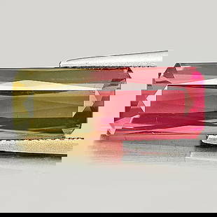 Natural Bi Color Watermelon Tourmaline 7.87 Ct. VVS Octagon Shape 18.8 x 7 Mm. Unheated Gemstone: Product ID: 807239300 Product Name: Natural Tourmaline Weight: 7.87 CT. Size: 18.8 x 7 x 6 MM. Shape: Octagon Color: Watermelon Clarity:VVS Luster: Very Good Gems Origin: Nigeria Treatment: Unheated C
