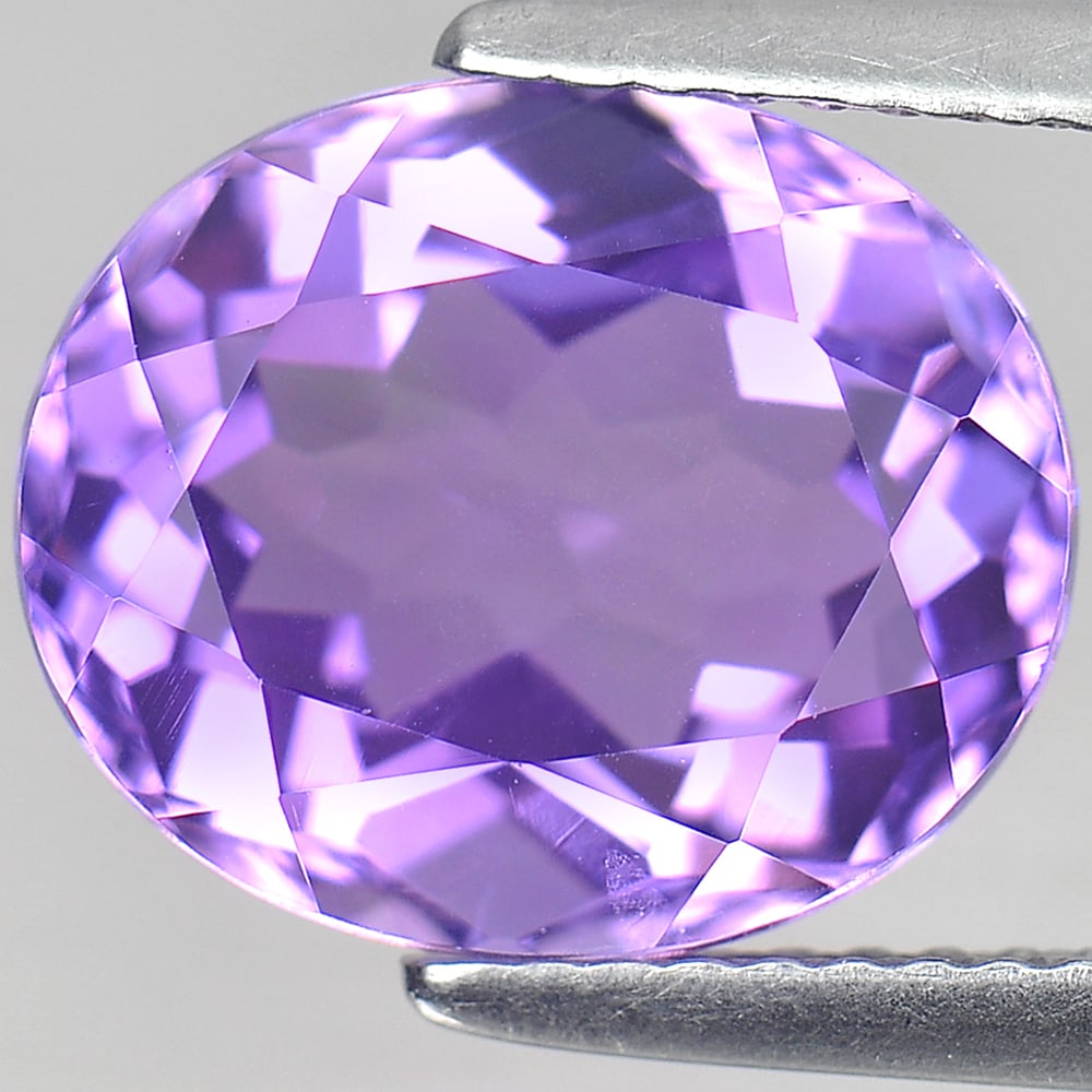 Natural Purple Amethyst 4.88 Ct. VVS Oval Shape 12 x 10 Mm. Gemstone From Brazil: Product ID: 800325154 Product Name: Natural Amethyst Weight: 4.88 CT. Size: 12 x 10 x 6.8 MM. Shape: Oval Color: Purple Clarity:VVS Luster: Very Good Gems Origin: Brazil Treatment: Unheated Crystal St