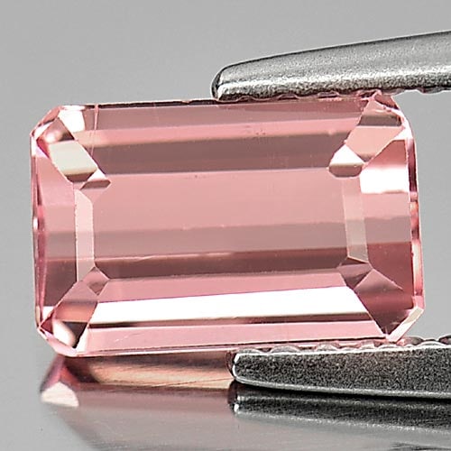 Natural Peach Pink Tourmaline 1.33 Ct. Octagon Shape 8 x 5.2 Mm Gemstone From Nigeria (1 of 3)