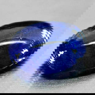 Natural Blue Ceylon Sapphire 1.30 Ct. Oval Cabochon Shape 7.1 x 5.5 Mm. Gemstone From Sri Lanka: Product ID: 806009045 Product Name: Natural Blue Sapphire Weight: 1.30 CT. Size: 7.1 x 5.5 x 3.2 MM. Shape: Oval Cabochon Color: Blue Clarity:Opaque Luster: Good Gems Origin: Ceylon Treatment: Heated