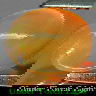 Natural Multi Color Opal 1.50 Ct. Oval Cabochon Shape 9 x 7 Mm Gemstone From Ethiopia: Product ID: 818725476 Product Name: Natural Opal Weight: 1.50 CT. Size: 9 x 7 x 4.6 MM. Shape: Oval Cabochon Color: Multi Color Clarity:Semi - Transparent Luster: Iridescent Gems Origin: Ethiopia Trea