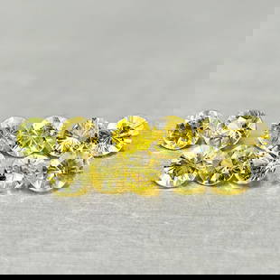 Natural Yellow Songea Sapphire 1.20 Ct. 11 Pcs Round Diamond Cut 2.8 Mm Gemstones From Tanzania: Product ID: 806161960 Product Name: Natural Orange Sapphire Weight: 1.20 CT. Size: 2.8 x 2.8 x 2 MM. Shape: Round Diamond Cut Color: Yellow Clarity:VSI Luster: Good Gems Origin: Tanzania Treatment: He