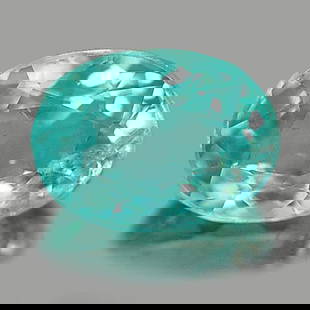 Natural Paraiba Color Apatite 0.97 Ct. Oval Shape 6.9 x 5.1 Mm Gemstone From Tanzania: Product ID: 800612797 Product Name: Natural Apatite Weight: 0.97 CT. Size: 6.9 x 5.1 x 3.8 MM. Shape: Oval Color: Neon Blue Clarity:VSI Luster: Good Gems Origin: Tanzania Treatment: Unheated Crystal S