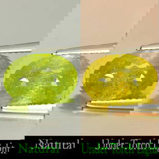 Natural Green Titanium Red Spark Sphene 2.79 Ct. Oval Shape 10 x 6.8 Mm. Gemstone From Madagascar: Product ID: 806504885 Product Name: Natural Sphene Weight: 2.79 CT. Size: 10 x 6.8 x 5.1 MM. Shape: Oval Color: Intense Green With Red Spark Clarity:VSI Luster: Good Gems Origin: Madagascar Treatment: