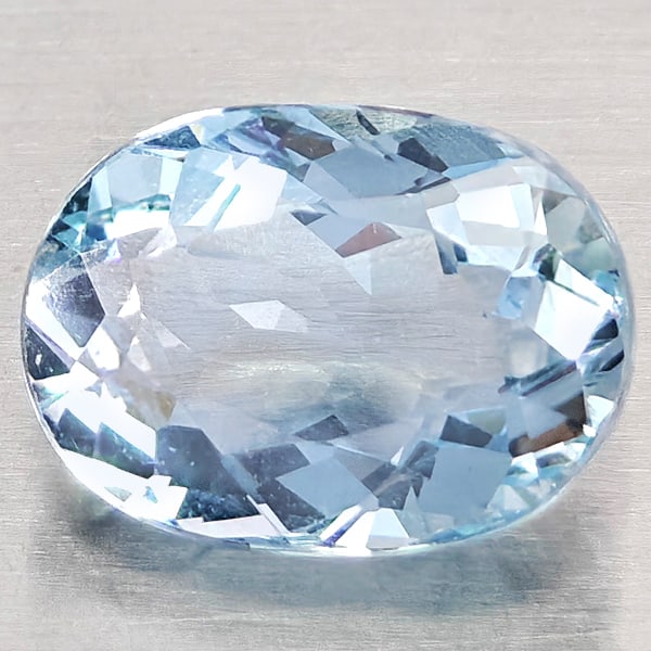 Natural Light Blue Aquamarine 1.55 Ct. Oval Shape 8.6 x 6.3 Mm Gemstone From Brazil: Product ID: 800812295 Product Name: Natural Aquamarine Weight: 1.55 CT. Size: 8.6 x 6.3 x 4.5 MM. Shape: Oval Shape Color: Light Blue Clarity:VSI - SI1 Luster: Good Gems Origin: Brazil Treatment: Unhe