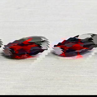 Natural Orangish Red Garnet 2.68 Ct. 2Pcs Marquise Shape 5.x 10.1 Mm Gemstones From Tanzania: Product ID: 802937022 Product Name: Natural Garnet Weight: 2.68 CT. Size: 5 x 10.1 x 3.4 MM. Shape: Marquise Shape Color: Orangish Red Clarity:VVS - VSI Luster: Good Gems Origin: Tanzania Treatment: U