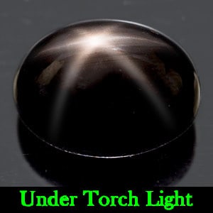 Natural Black Star Sapphire 2.30 Ct. Oval Cabochon Shape 8.6 x 6.9 Mm Gemstone From Thailand (1 of 3)